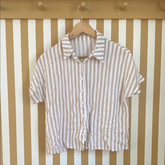 Striped Button-Up Shirt - Picture 1 of 4
